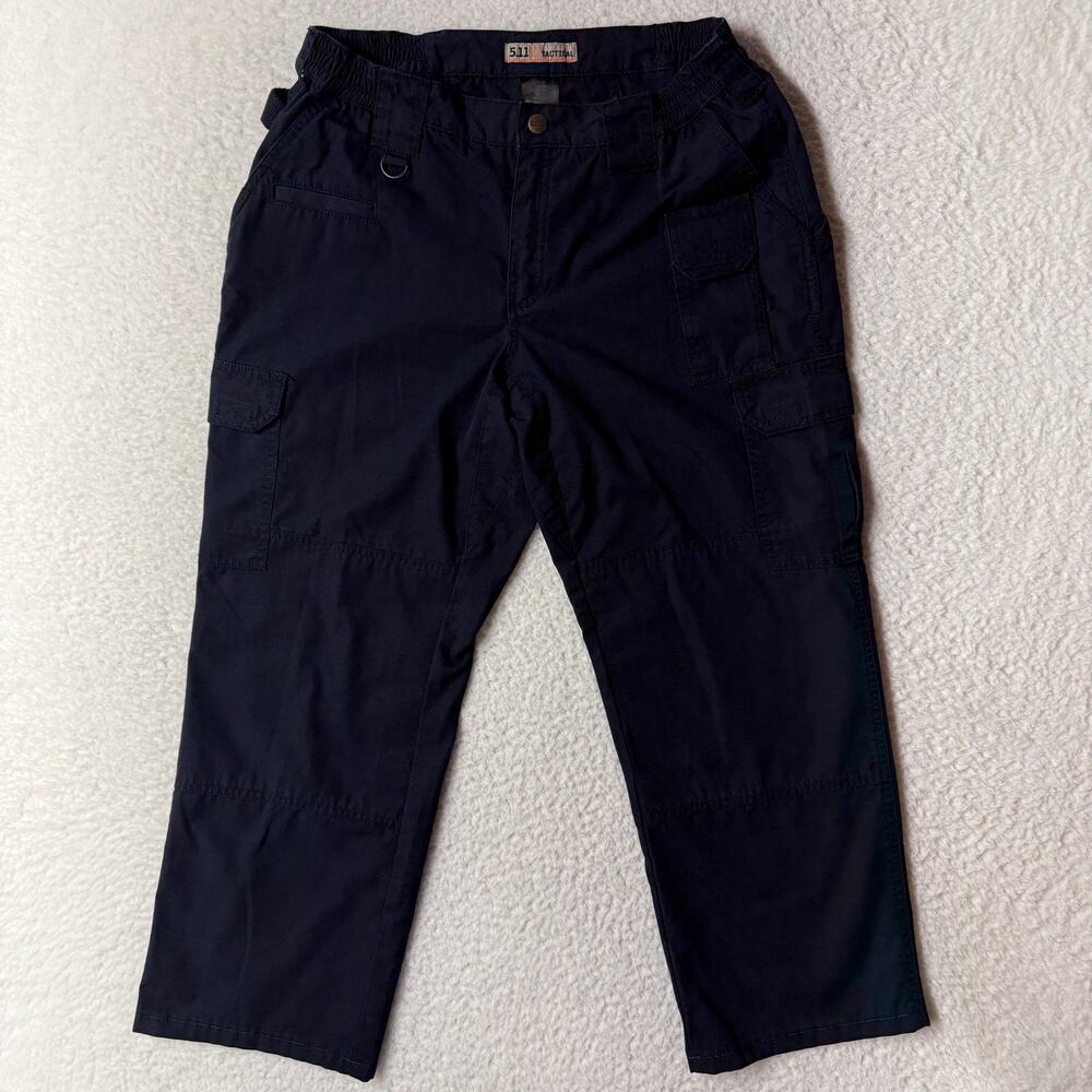 5.11 Tactical Womens Size 12 Tactile Pro Ripstop Pants Career Dark Navy *HEMMED
